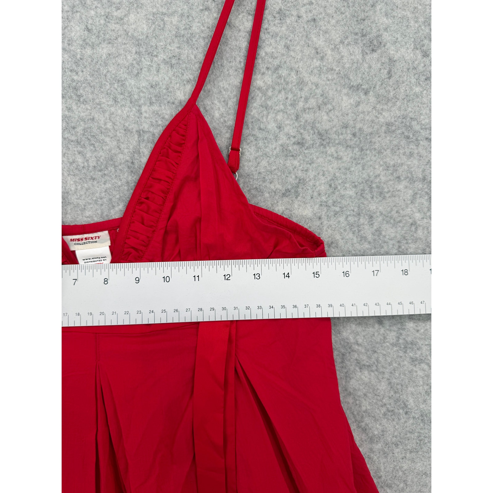 Nwt Miss Sixty Red Strappy Banya Mini Dress Y2k 2000's Size Small — image 6 of 8